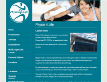 Tablet Screenshot of physio4life.com.au